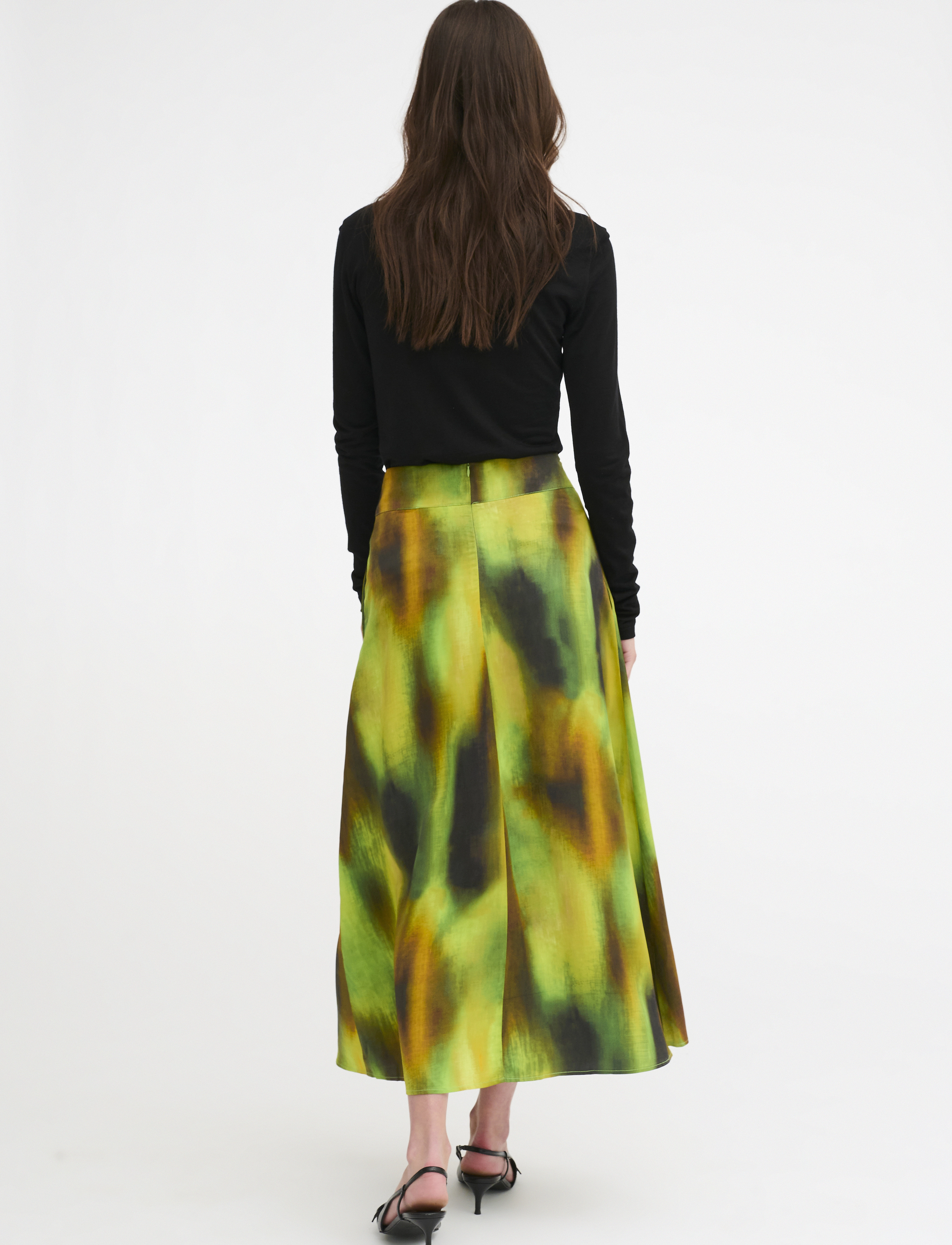 My Essential Wardrobe - TamaraMW Skirt - kelp forest green aop - 4