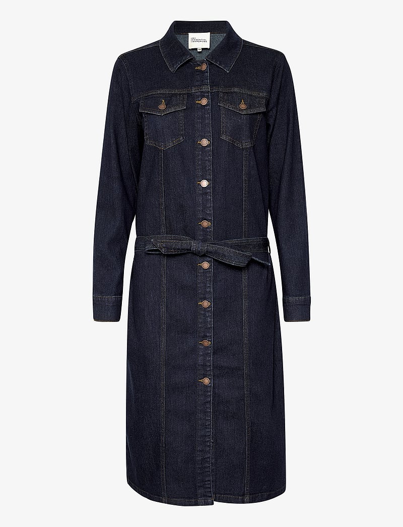 My Essential Wardrobe - LaraMW 115 Shirtdress - paitamekot - dark blue un-wash - 1