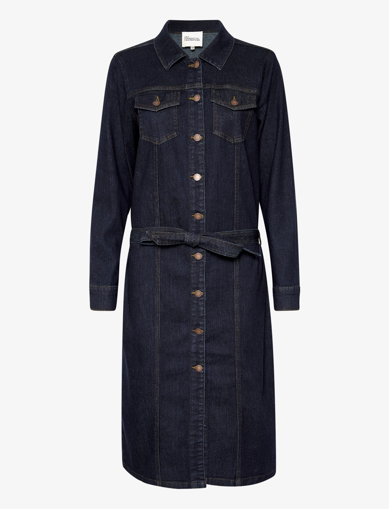 My Essential Wardrobe LaraMW 115 Shirtdress - Kleidid - DARK BLUE UN-WASH / blue