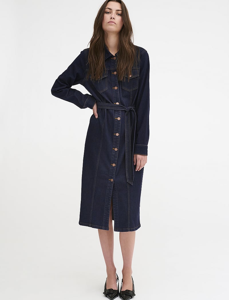 My Essential Wardrobe - LaraMW 115 Shirtdress - paitamekot - dark blue un-wash - 0