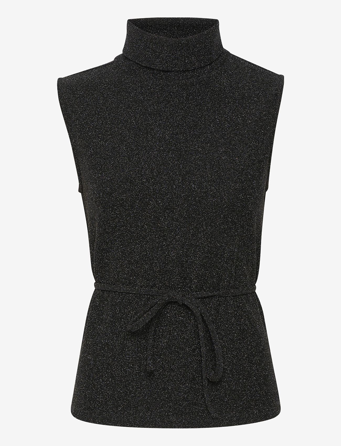 My Essential Wardrobe - SineMW Rollneck Top - rollkragenpullover - black w. black glitter - 0