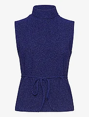 My Essential Wardrobe - SineMW Rollneck Top - laveste priser - black w. blue glitter - 0