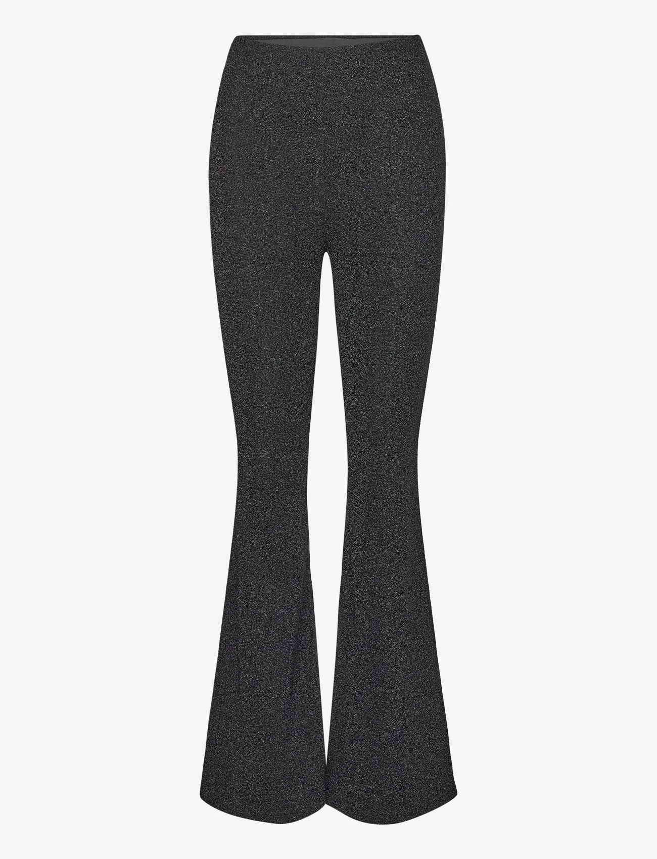 My Essential Wardrobe - SineMW Bootcut Pant - bukser - black w. black glitter - 0
