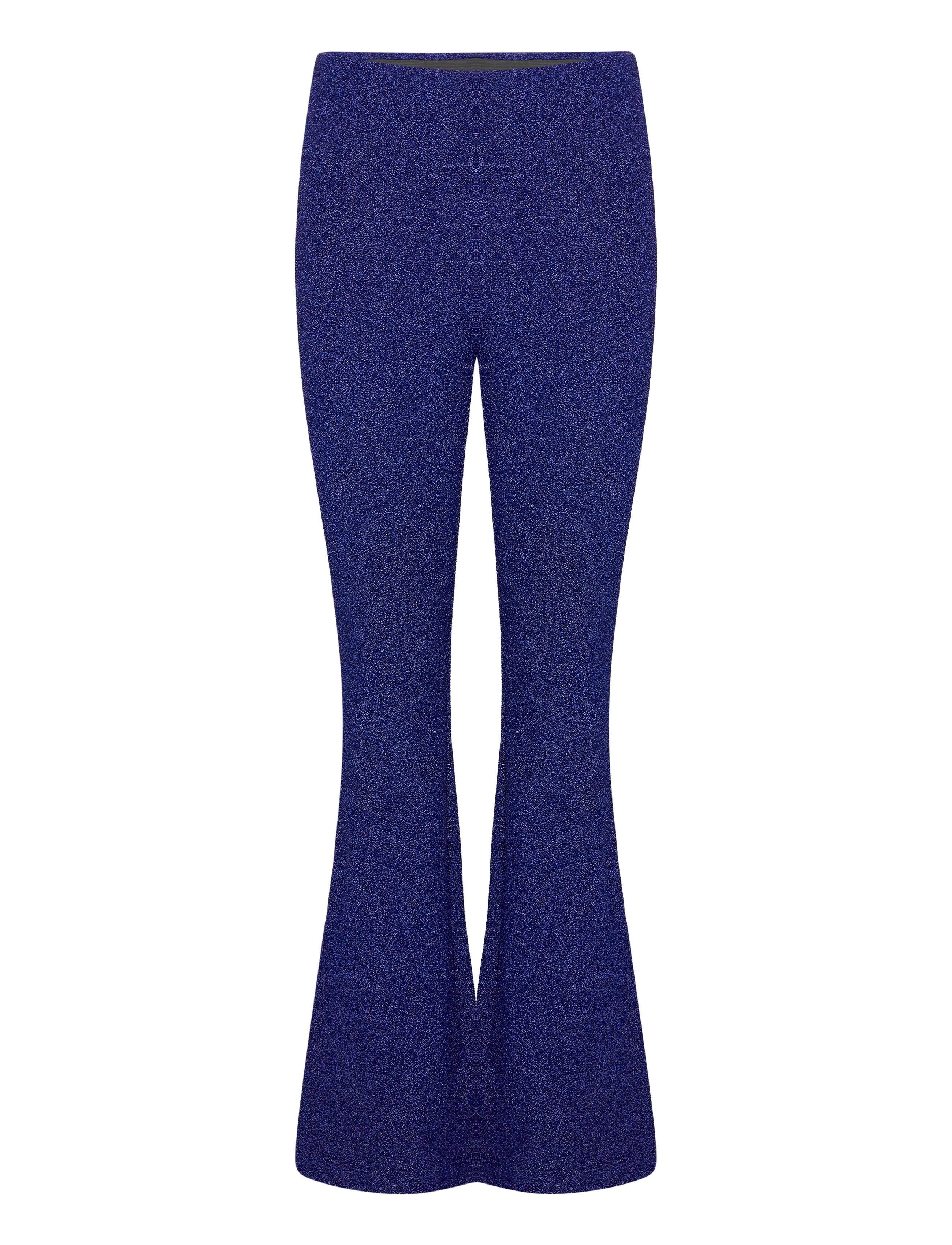 My Essential Wardrobe SineMW Bootcut Pant - Bukser - BLACK W. BLUE GLITTER / blue