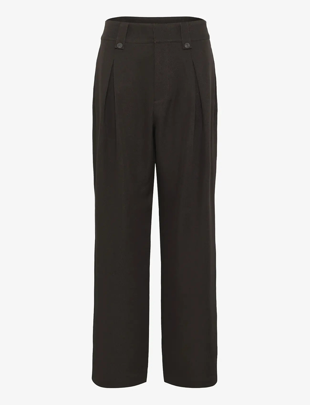 My Essential Wardrobe - DisaMW High Wide Pant - bukser med brede ben - espresso - 1