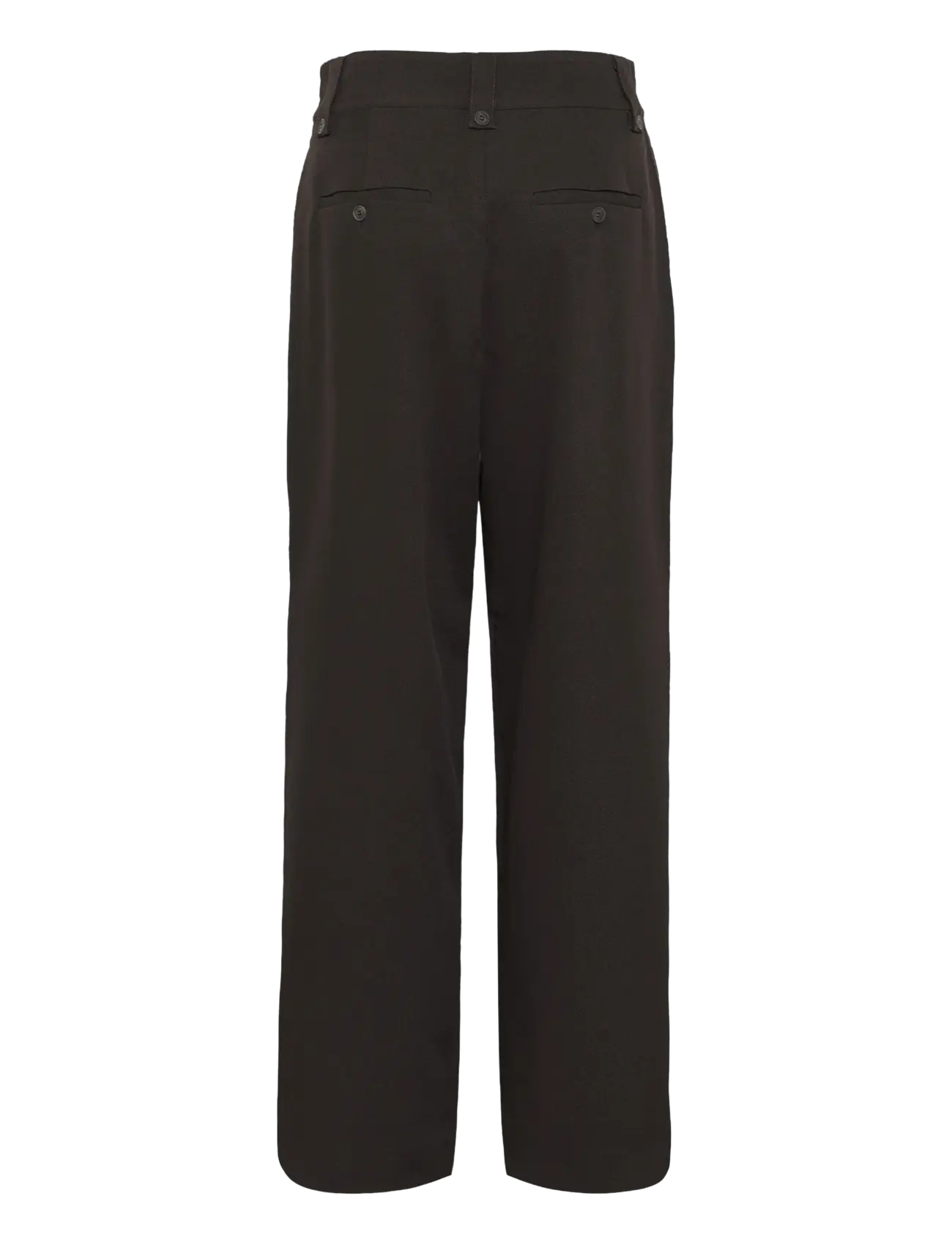 My Essential Wardrobe - DisaMW High Wide Pant - laia säärega püksid - espresso - 2