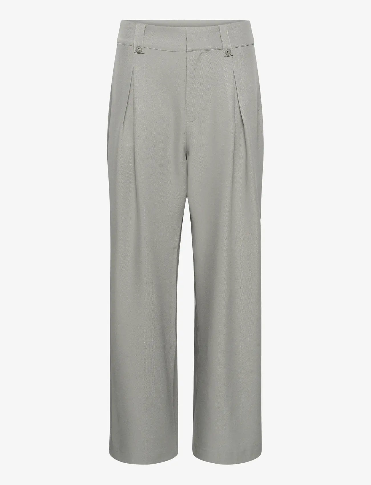 My Essential Wardrobe - DisaMW High Wide Pant - vida byxor - moon mist - 1