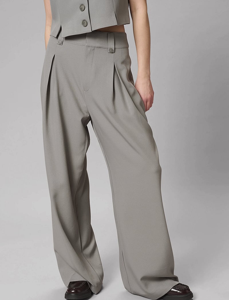My Essential Wardrobe - DisaMW High Wide Pant - vida byxor - moon mist - 0