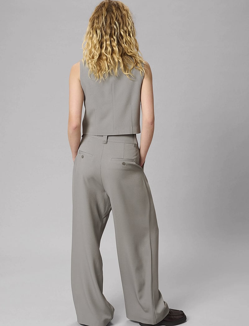 My Essential Wardrobe - DisaMW High Wide Pant - vida byxor - moon mist - 4