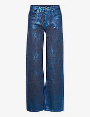 My Essential Wardrobe - AspenMW 153 High Wide Y - hosen mit weitem bein - dark blue w. blue glitter - 0