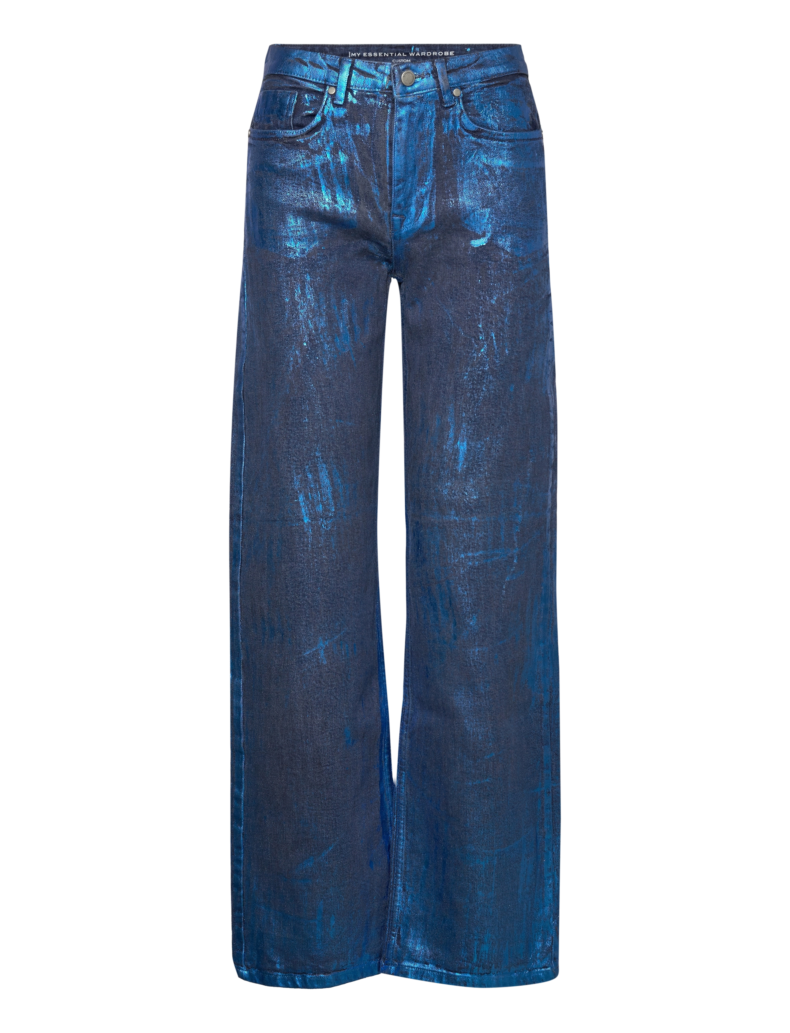 My Essential Wardrobe AspenMW 153 High Wide Y - Tøj - DARK BLUE W. BLUE GLITTER / blue