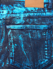 My Essential Wardrobe - AspenMW 153 High Wide Y - jeans met wijde pijpen - dark blue w. blue glitter - 4