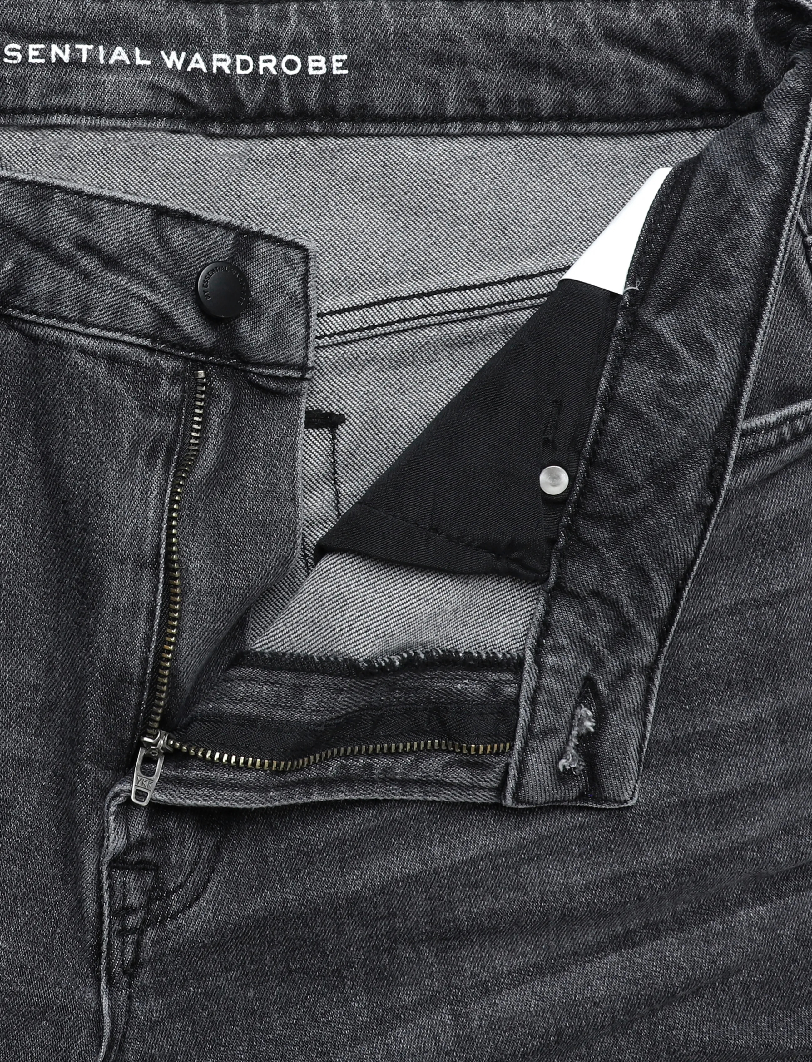 My Essential Wardrobe - JEANS TAPERED 04 THE MOMMY 139 - dark grey retro wash - 3