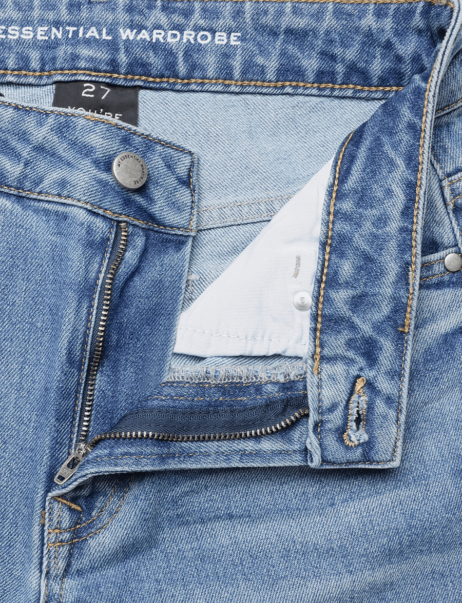 My Essential Wardrobe - JEANS TAPERED 04 THE MOMMY 139 - alt kitsenevad teksad - medium blue retro wash - 3