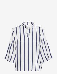 My Essential Wardrobe - MiaMW Blouse - langærmede bluser - snow white w. blue stripe - 0