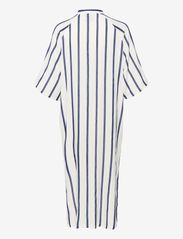 My Essential Wardrobe - MiaMW Shirtdress - zomerjurken - snow white w. blue stripe - 1