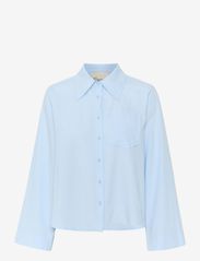 My Essential Wardrobe - ZeniaMW Shirt - langermede skjorter - clear sky melange - 0