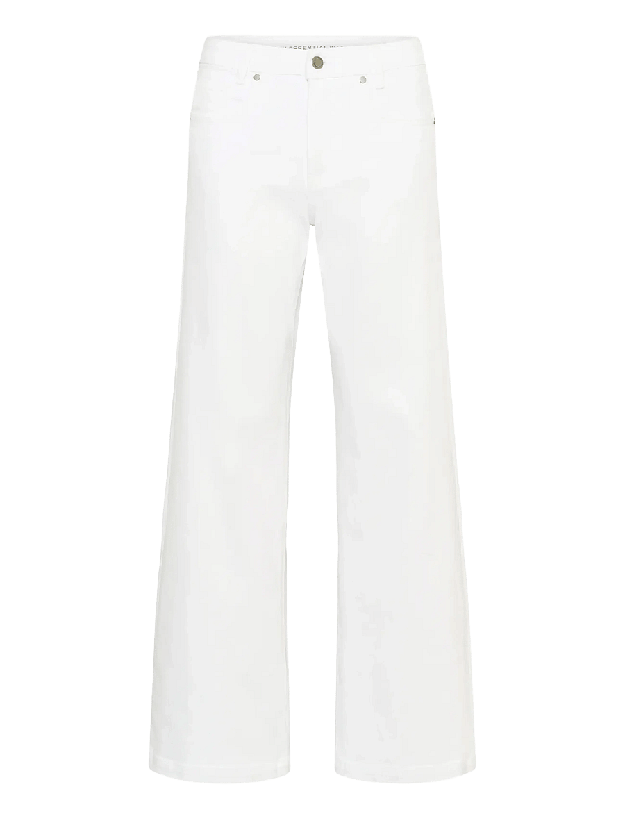 My Essential Wardrobe - LouisMW 157 High Wide - brede jeans - bright white - 1