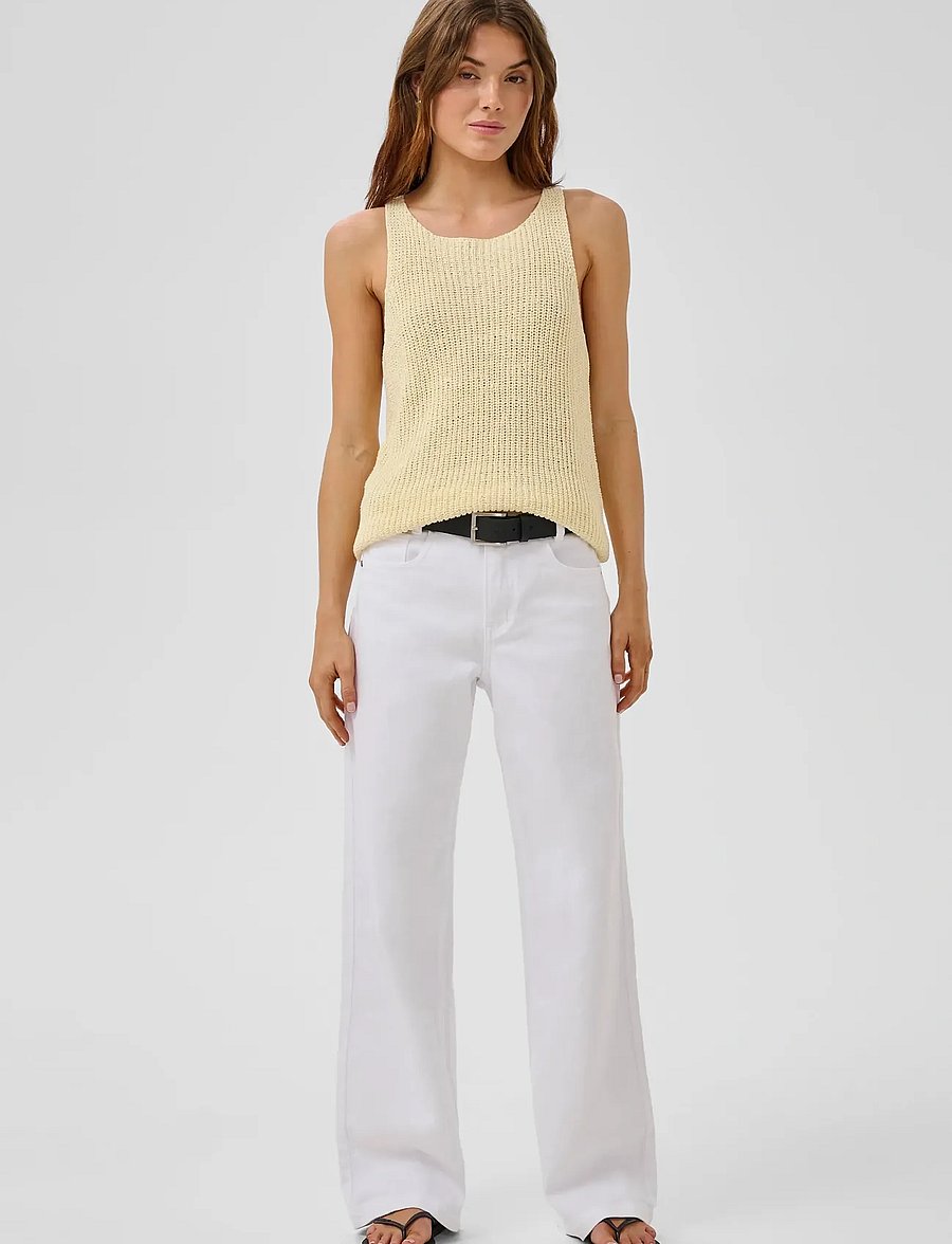 My Essential Wardrobe - LouisMW 157 High Wide - brede jeans - bright white - 3