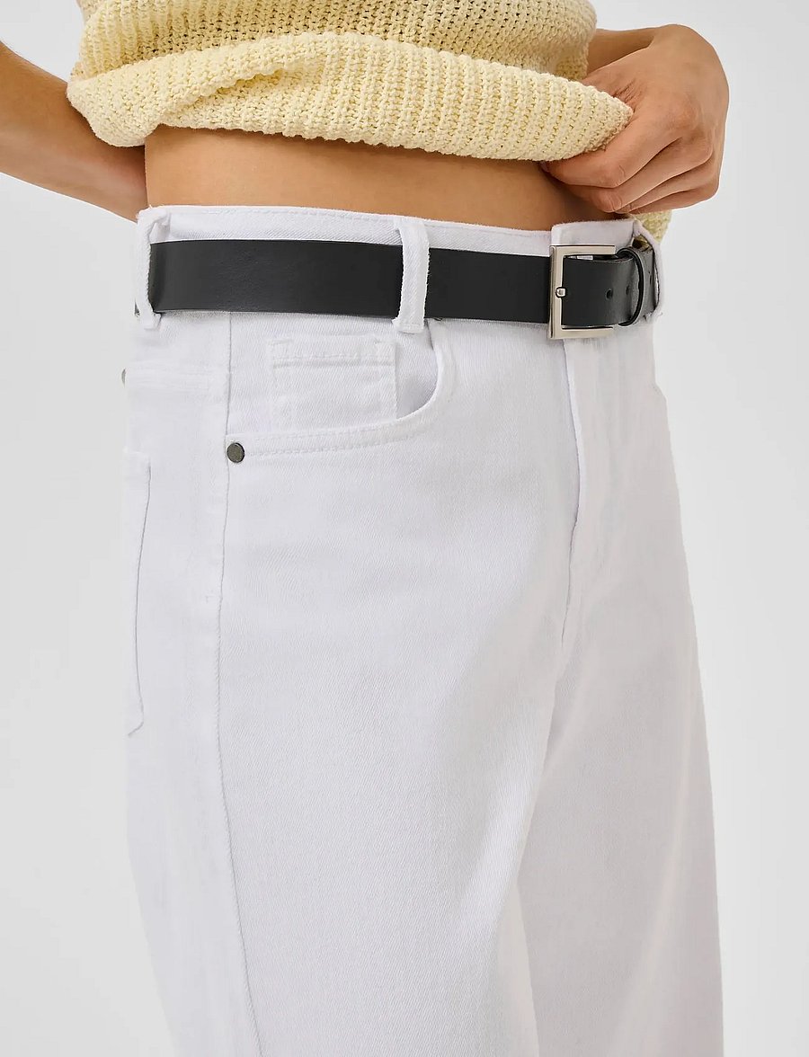 My Essential Wardrobe - LouisMW 157 High Wide - brede jeans - bright white - 5