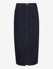 My Essential Wardrobe - LaraMW 115 Skirt - midi nederdele - dark blue un-wash - 0