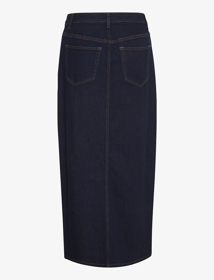 My Essential Wardrobe - LaraMW 115 Skirt - midi nederdele - dark blue un-wash - 2