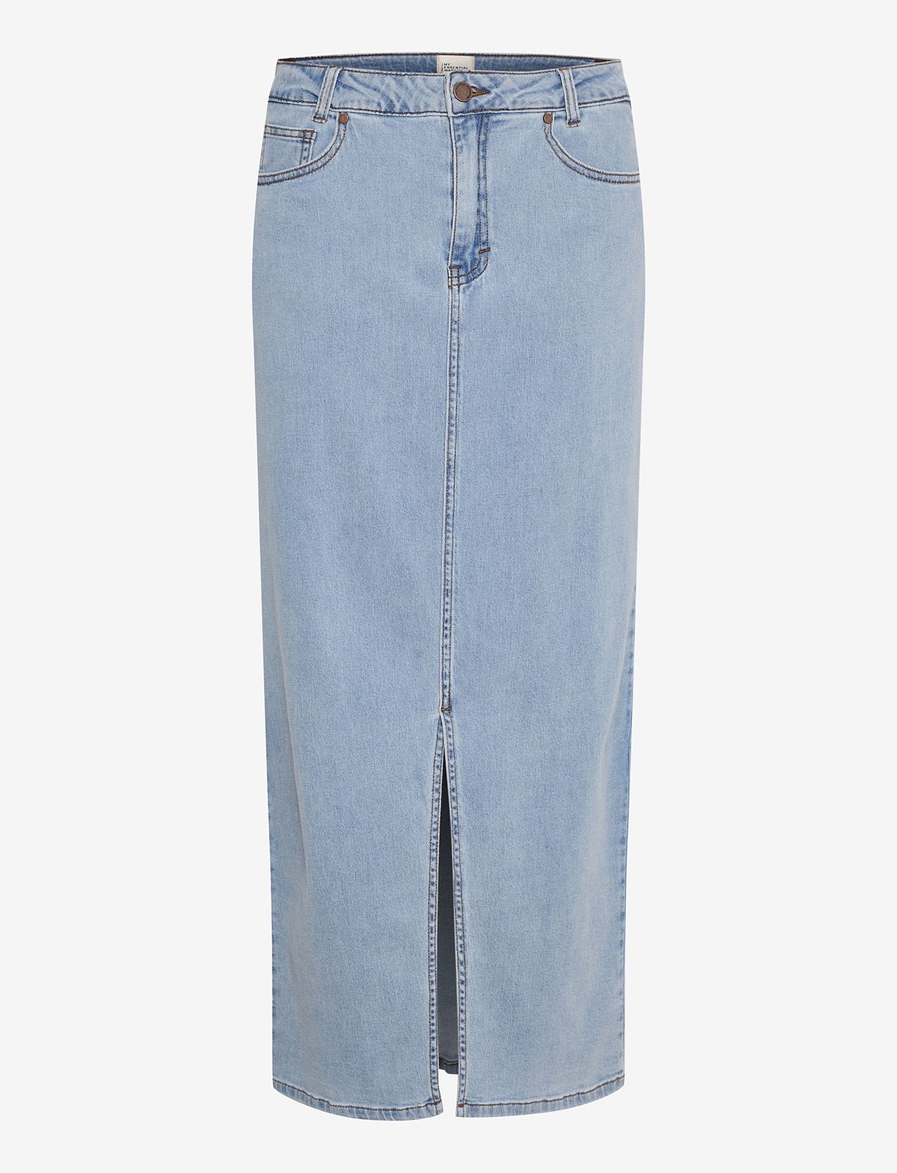 My Essential Wardrobe - LaraMW 115 Skirt - midi nederdele - light blue wash - 1
