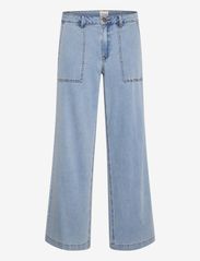 My Essential Wardrobe - LaraMW 115 Wide Pant - spodnie szerokie - light blue wash - 0