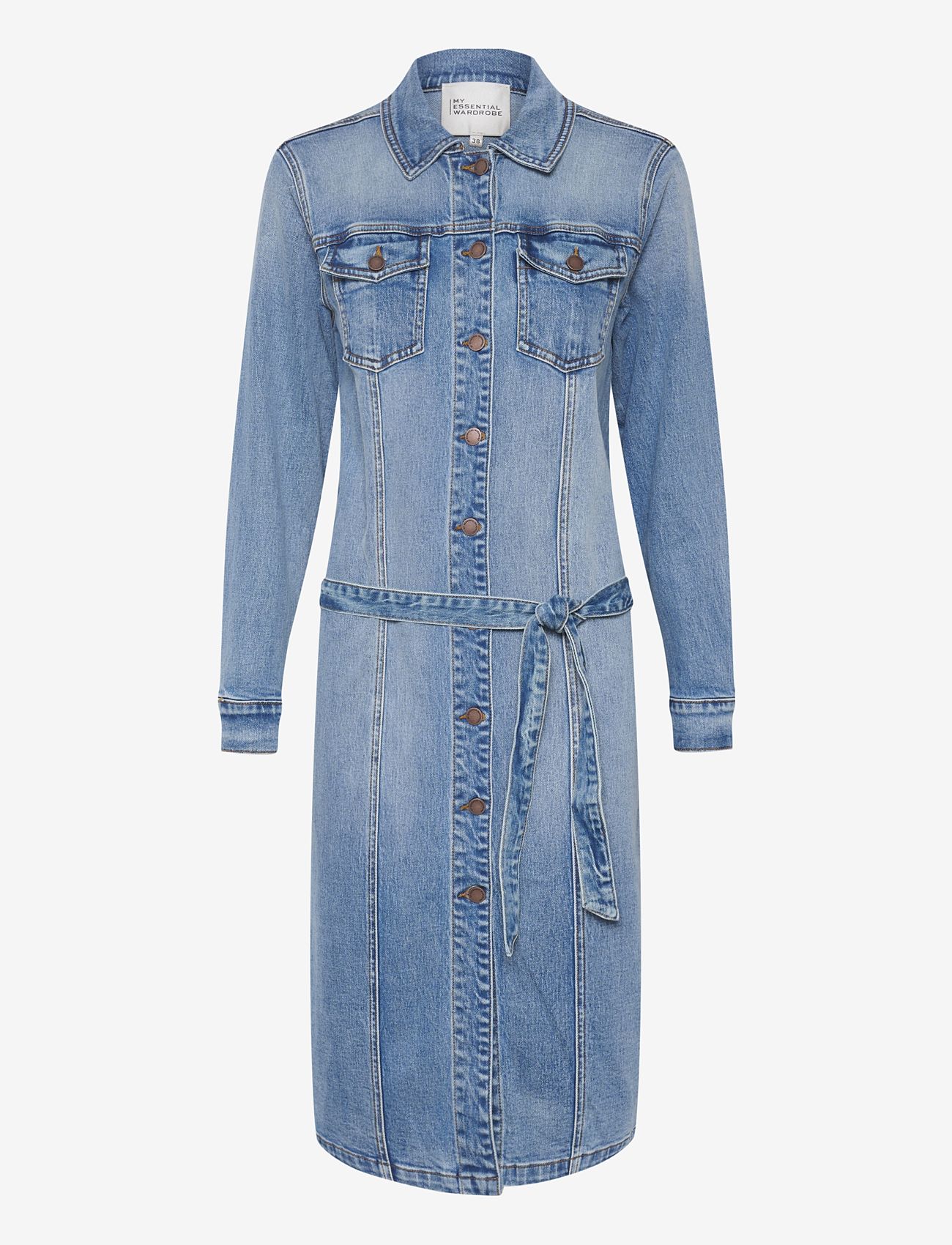 My Essential Wardrobe - DangoMW 144 Shirtdress - cowboykjoler - light blue retro wash - 0