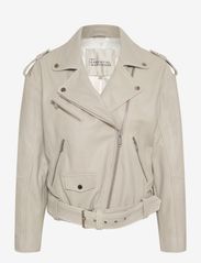 My Essential Wardrobe - MWGilo Leather Jacket - spring jackets - white retro wash - 0