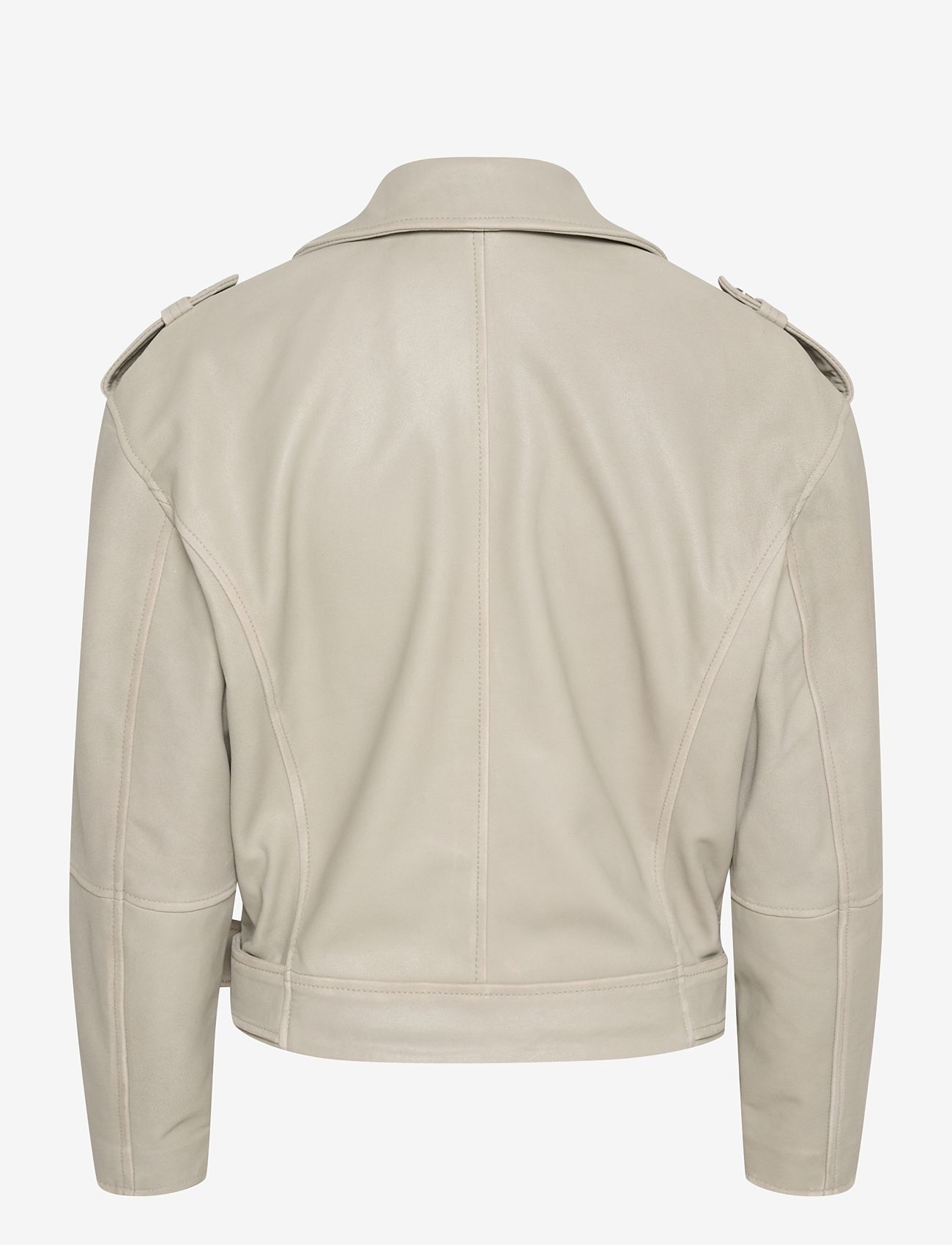 My Essential Wardrobe - MWGilo Leather Jacket - vårjakker - white retro wash - 1