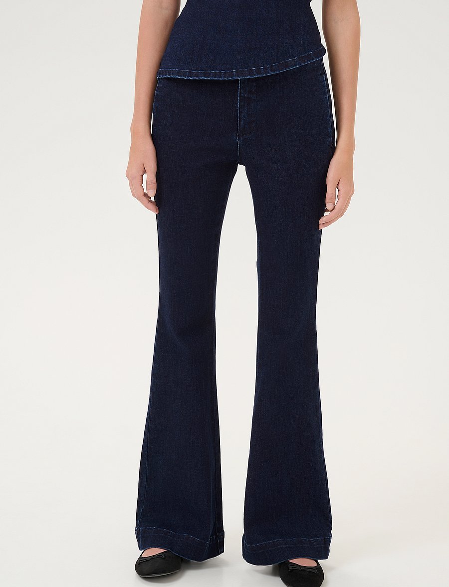 My Essential Wardrobe - AyoMW 158 High Bootcut Y - schlaghosen - dark blue un-wash - 0