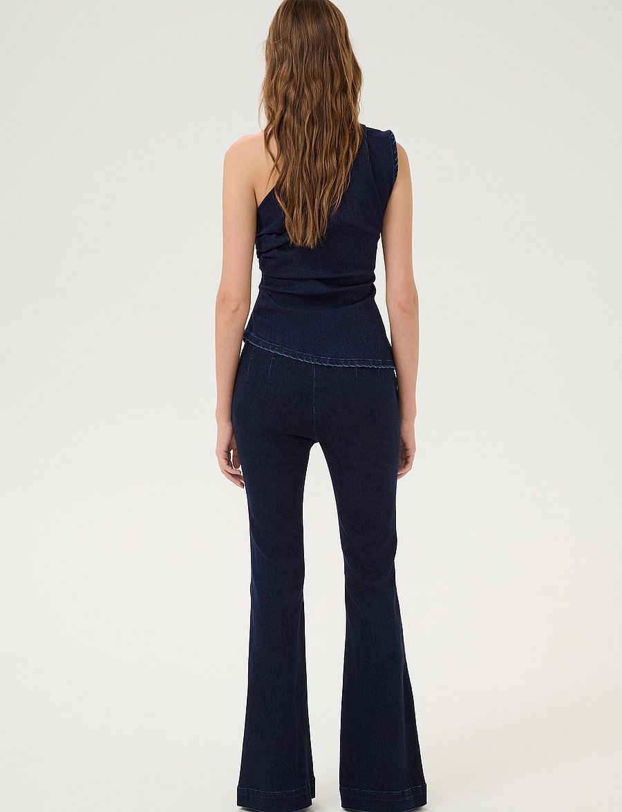 My Essential Wardrobe - AyoMW 158 High Bootcut Y - schlaghosen - dark blue un-wash - 4