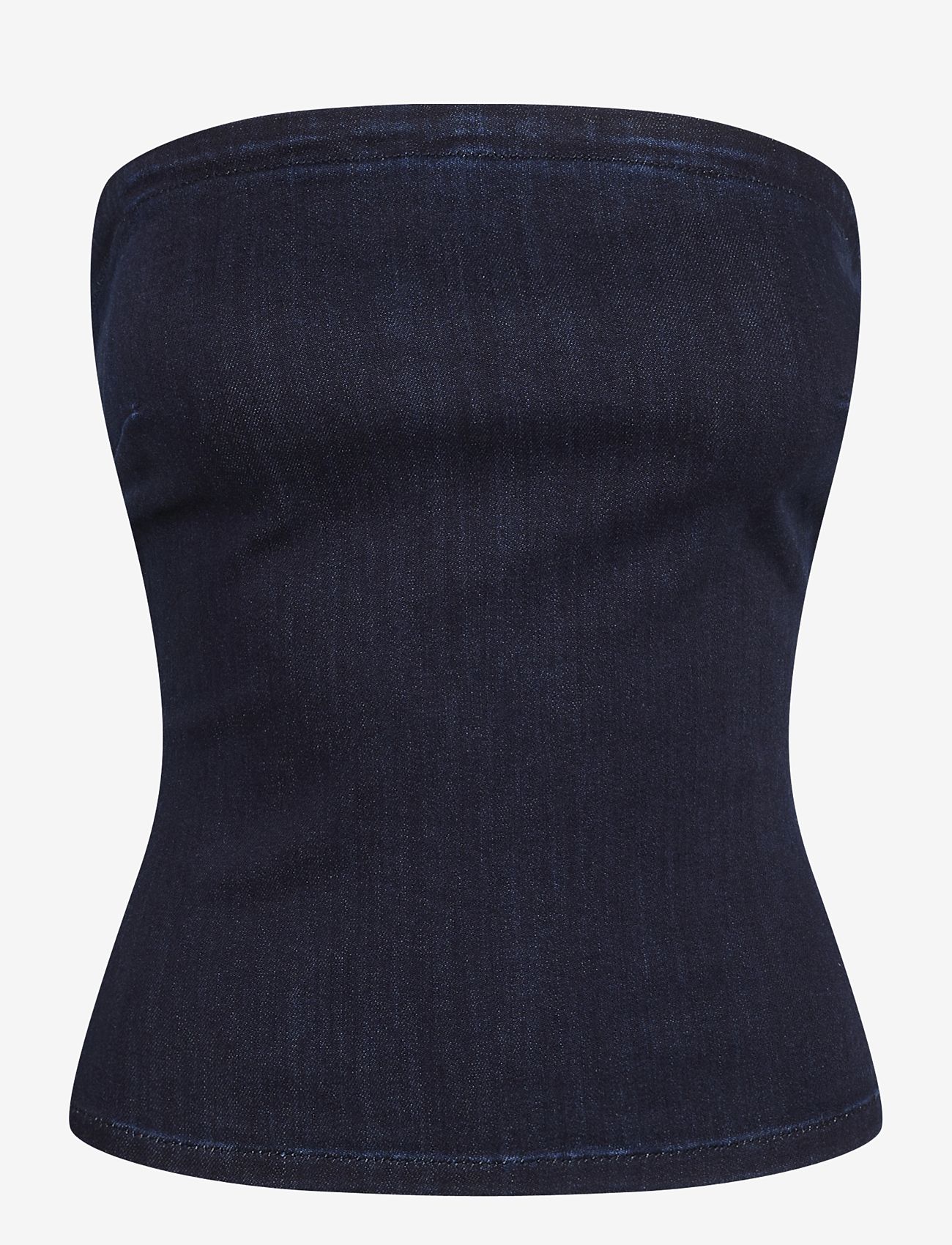 My Essential Wardrobe - AyoMW 158 Denim Top - ermeløse bluser - dark blue un-wash - 0