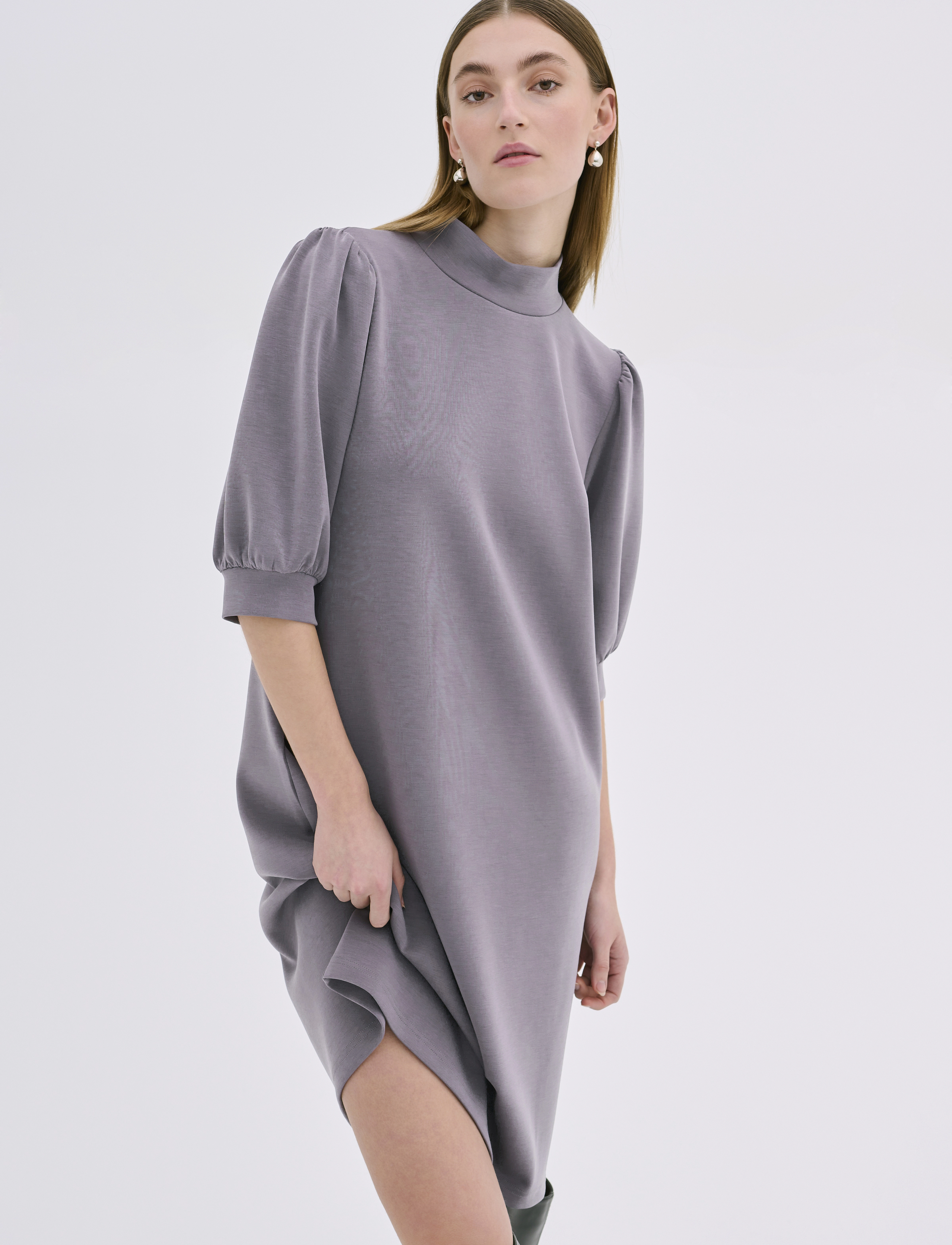My Essential Wardrobe ElleMW Puff Dress - Kjoler - GRAYSTONE / grey