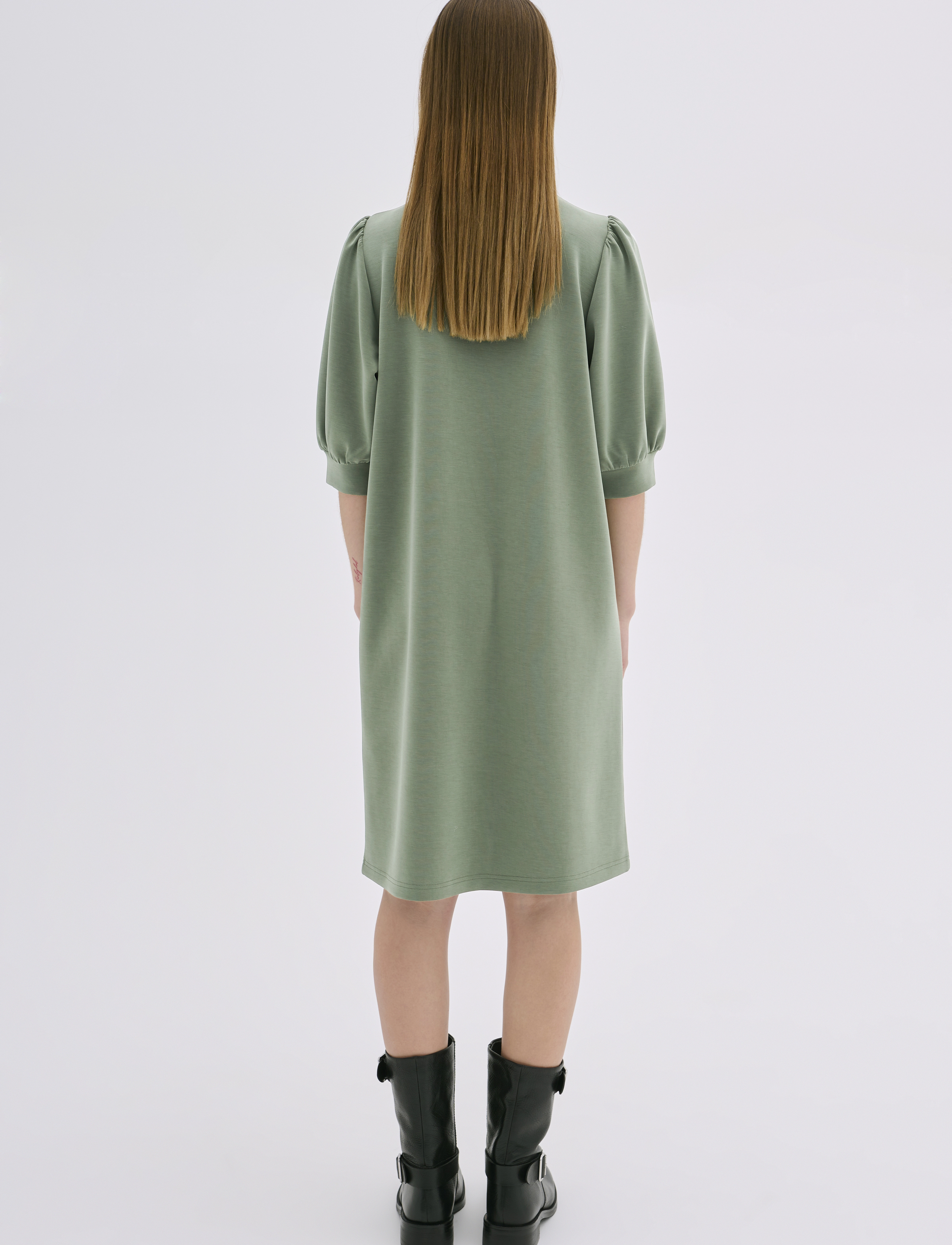 My Essential Wardrobe - ElleMW Puff Dress - sweatshirtkjoler - laurel wreath - 4