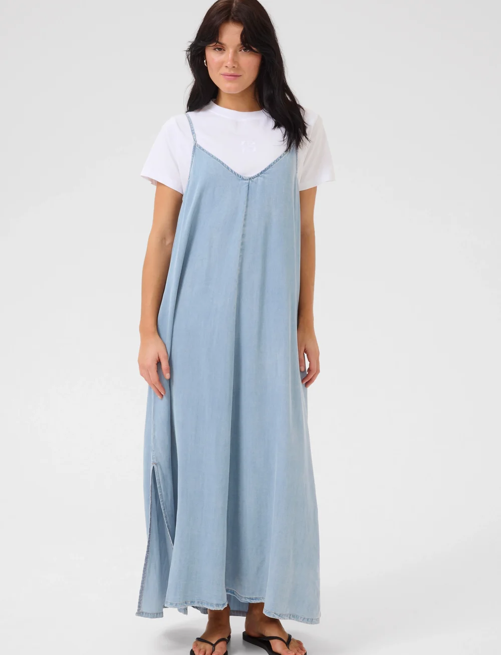 My Essential Wardrobe - NellyMW Strap Dress - maxiklänningar - light blue wash - 0