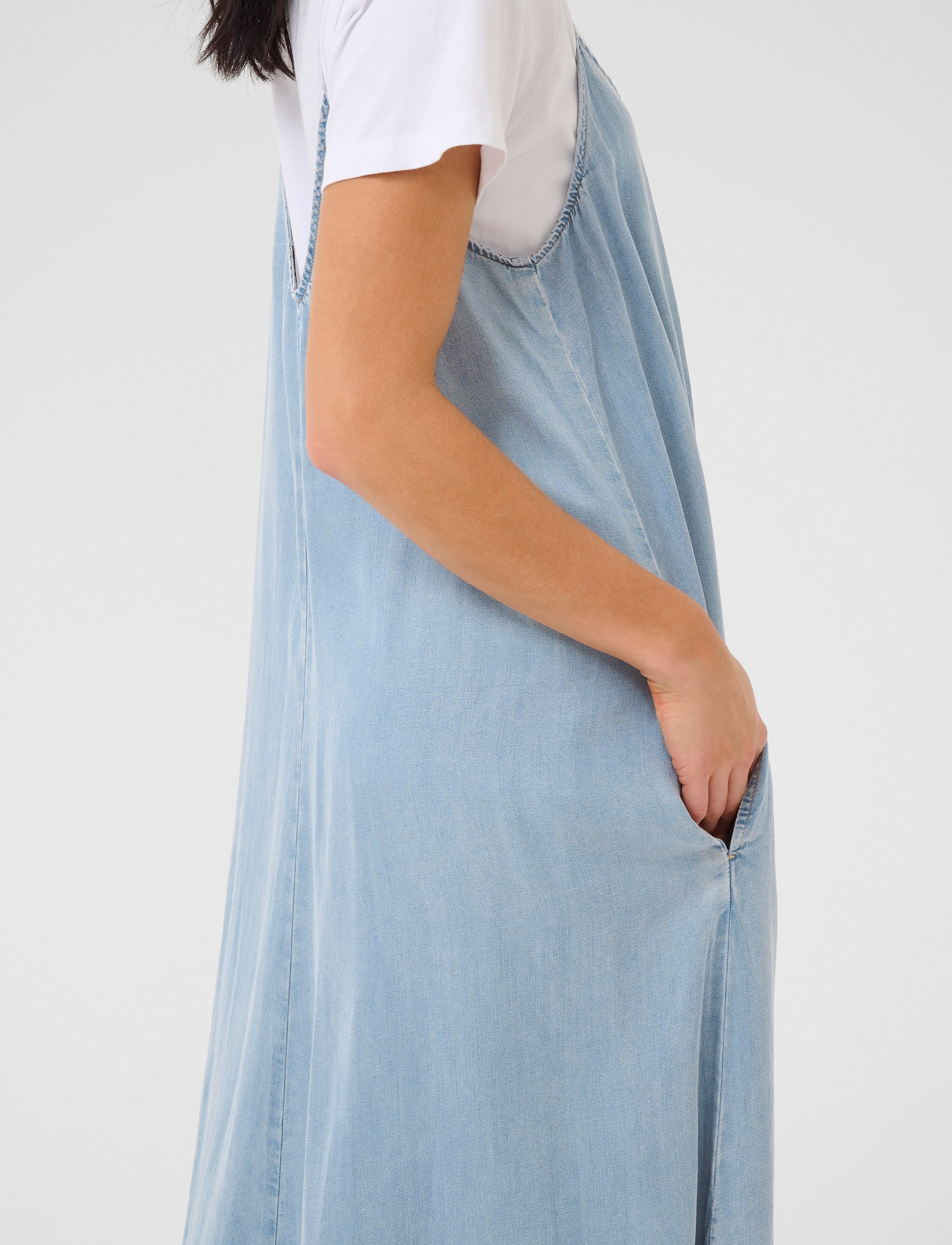 My Essential Wardrobe - NellyMW Strap Dress - light blue wash - 4