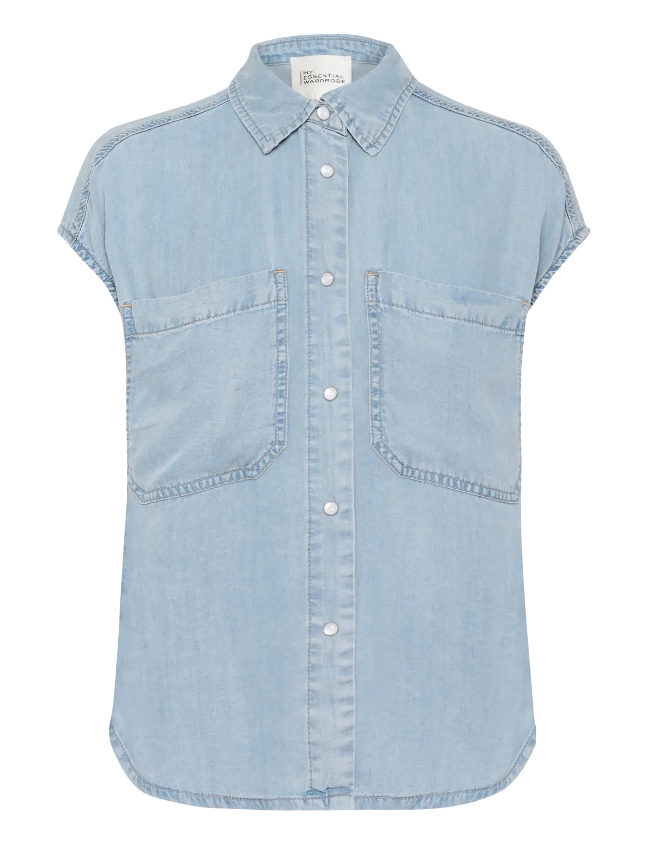 My Essential Wardrobe NellyMW SS Shirt - Tøj - LIGHT BLUE WASH / blue