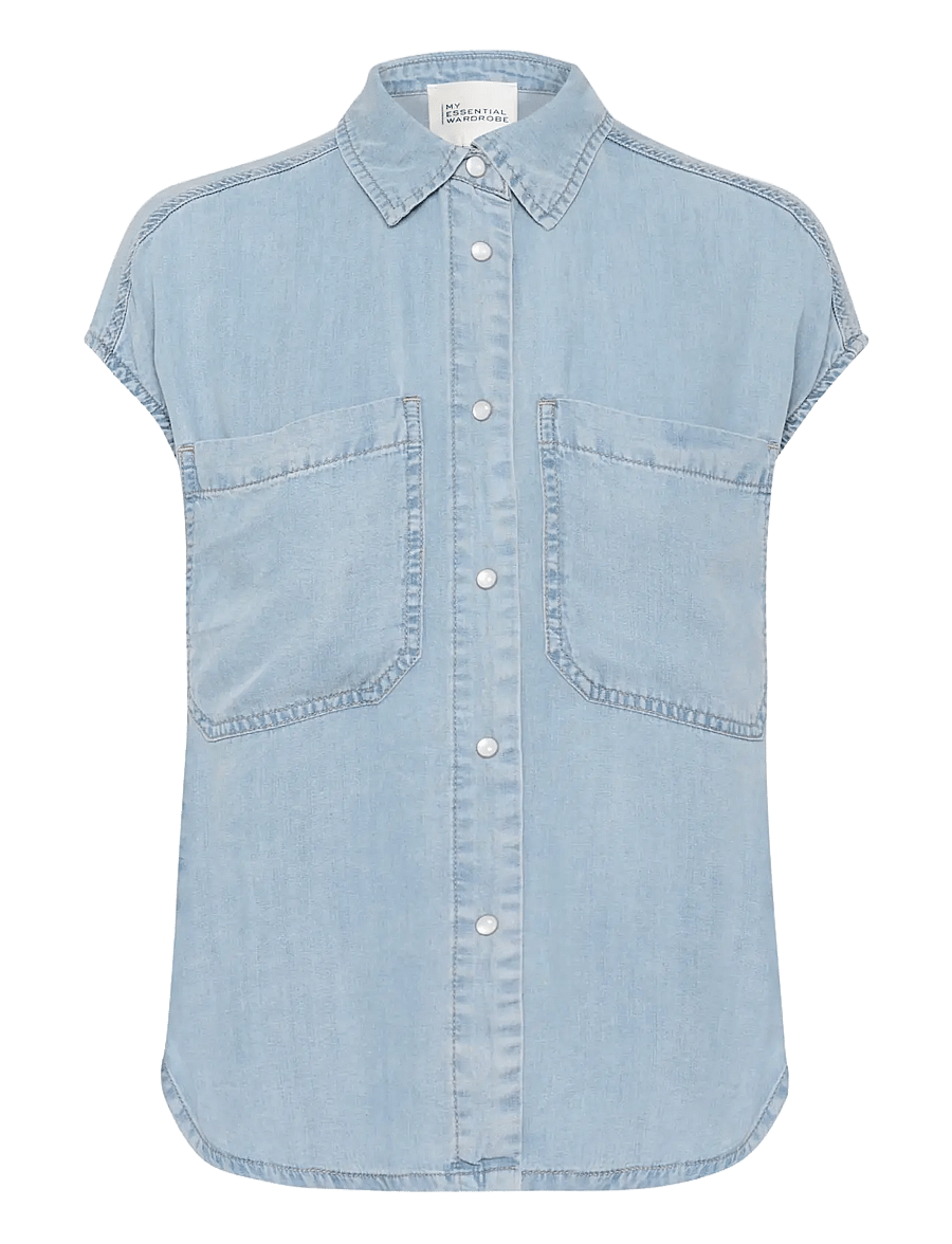 My Essential Wardrobe - NellyMW SS Shirt - jeanshemden - light blue wash - 1
