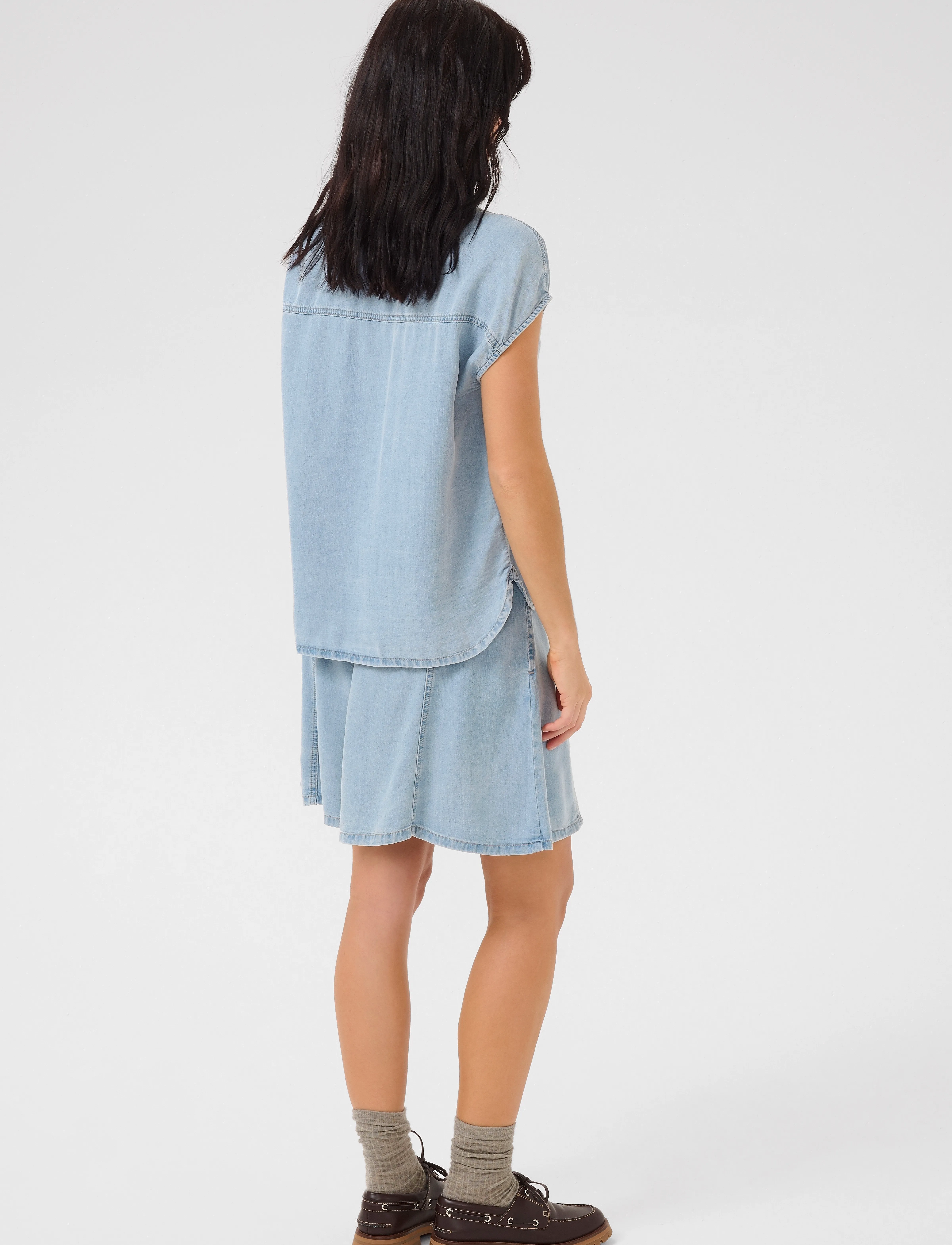 My Essential Wardrobe - NellyMW SS Shirt - light blue wash - 4