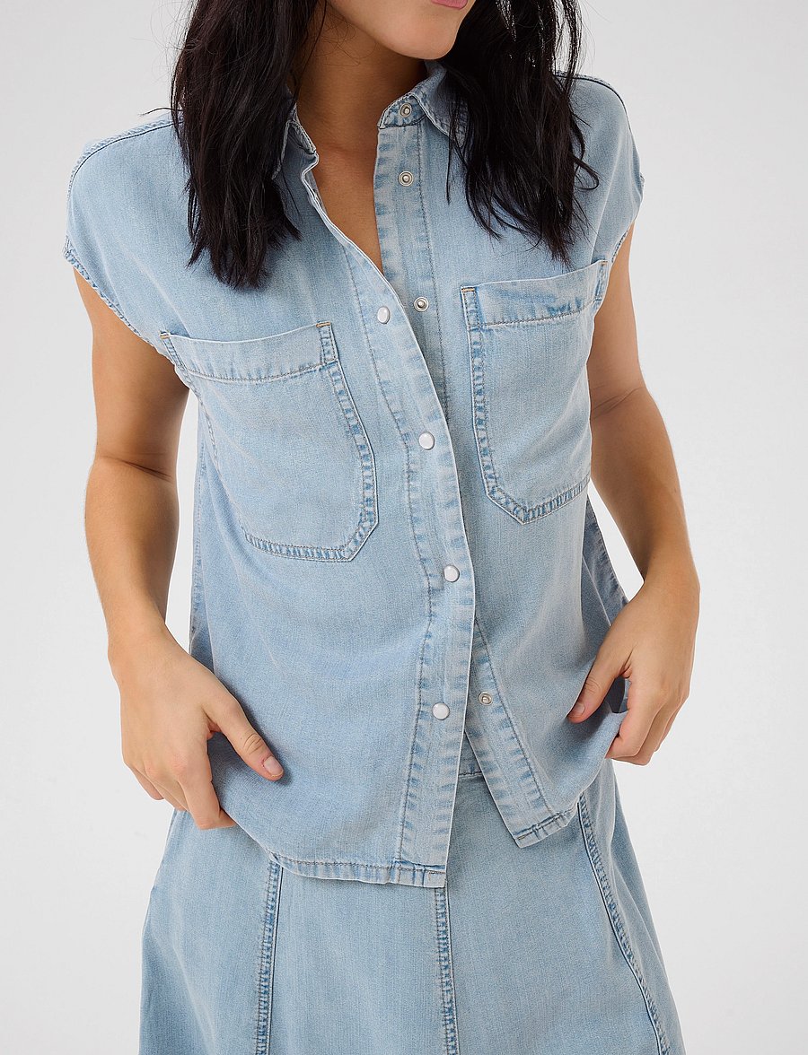 My Essential Wardrobe - NellyMW SS Shirt - jeanshemden - light blue wash - 5