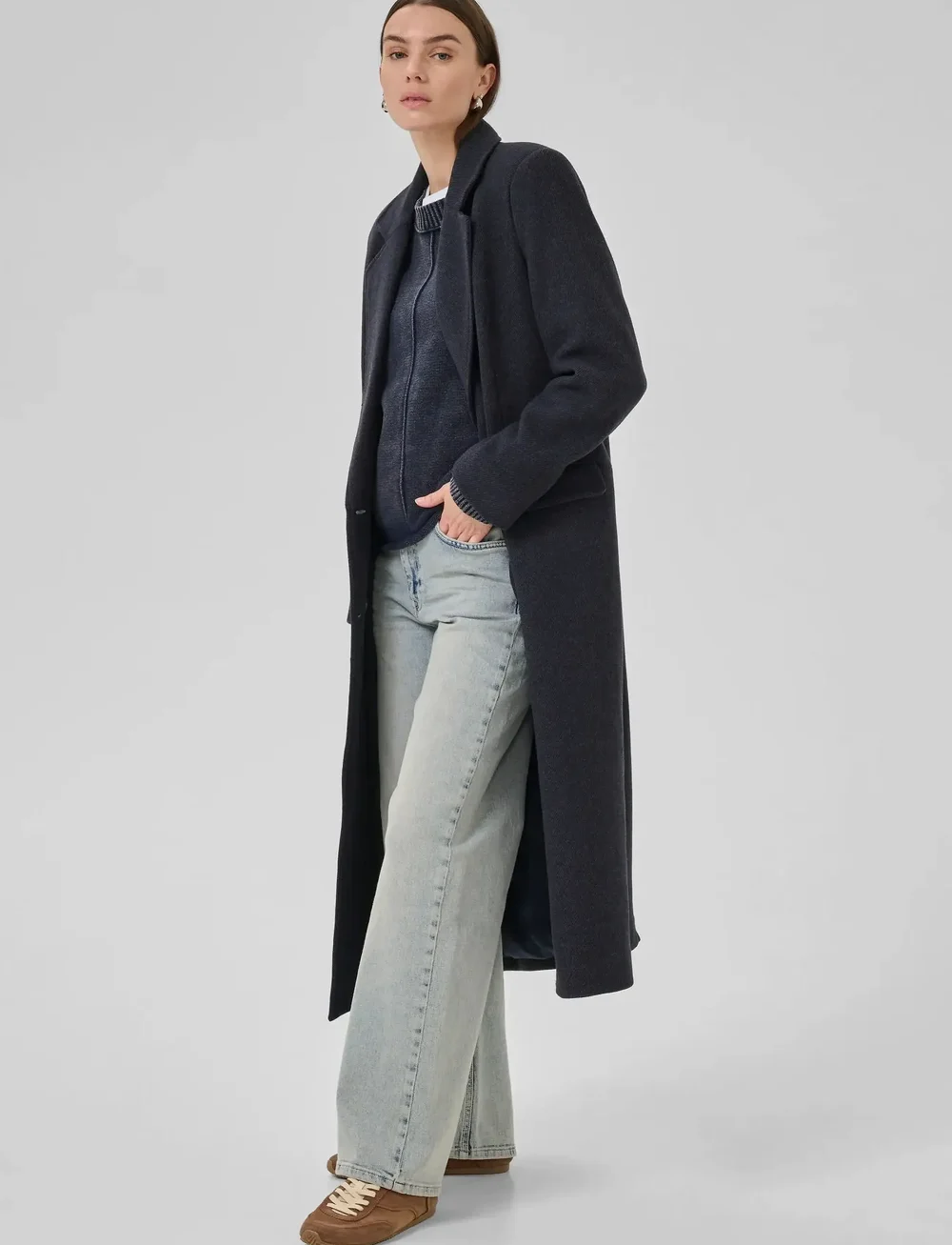 My Essential Wardrobe - FrannieMW Coat - uldfrakker - after midnight melange - 0