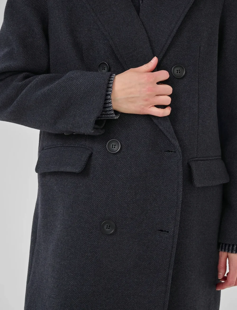 My Essential Wardrobe - FrannieMW Coat - uldfrakker - after midnight melange - 5