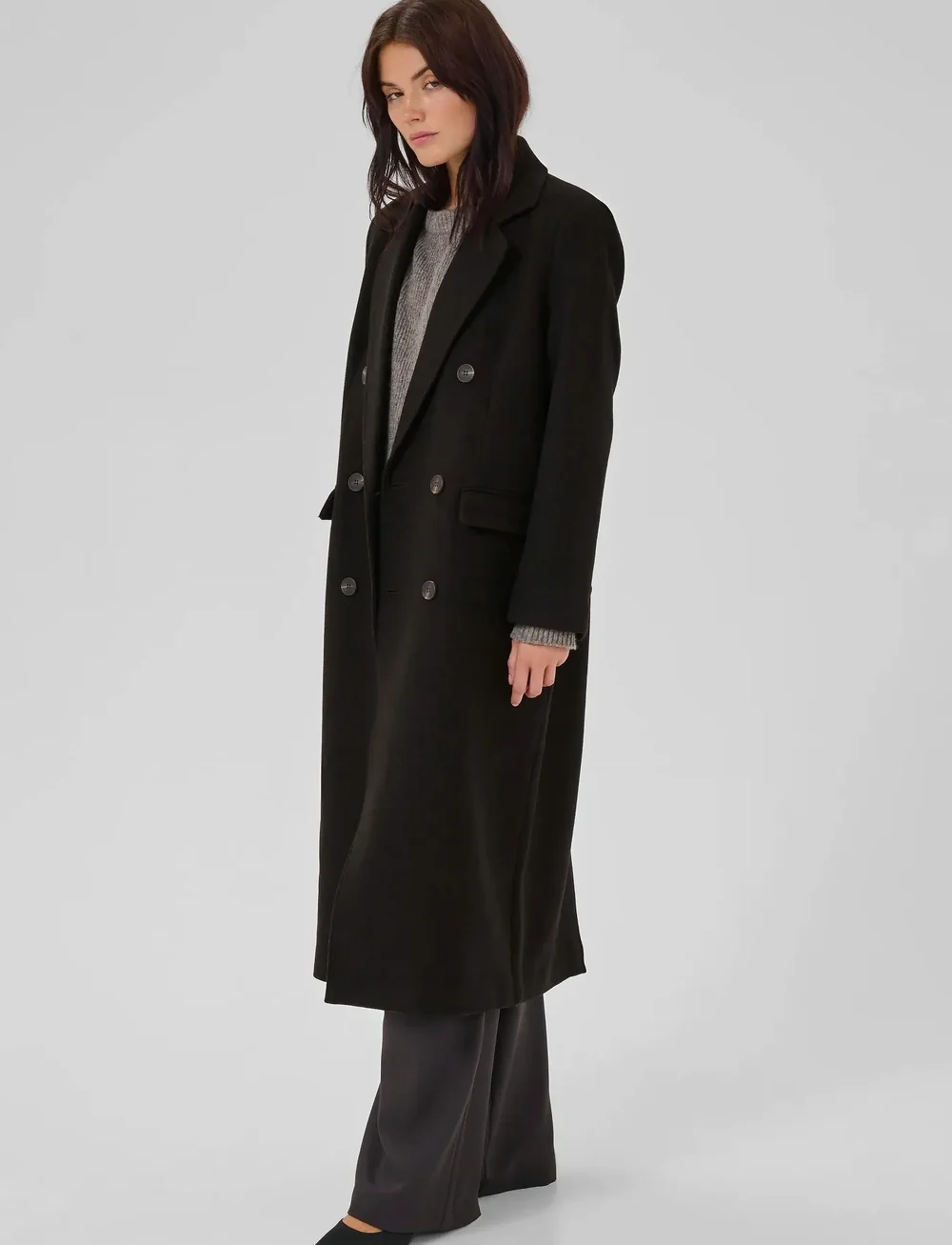 My Essential Wardrobe - FrannieMW Coat - ullkappor - espresso melange - 0