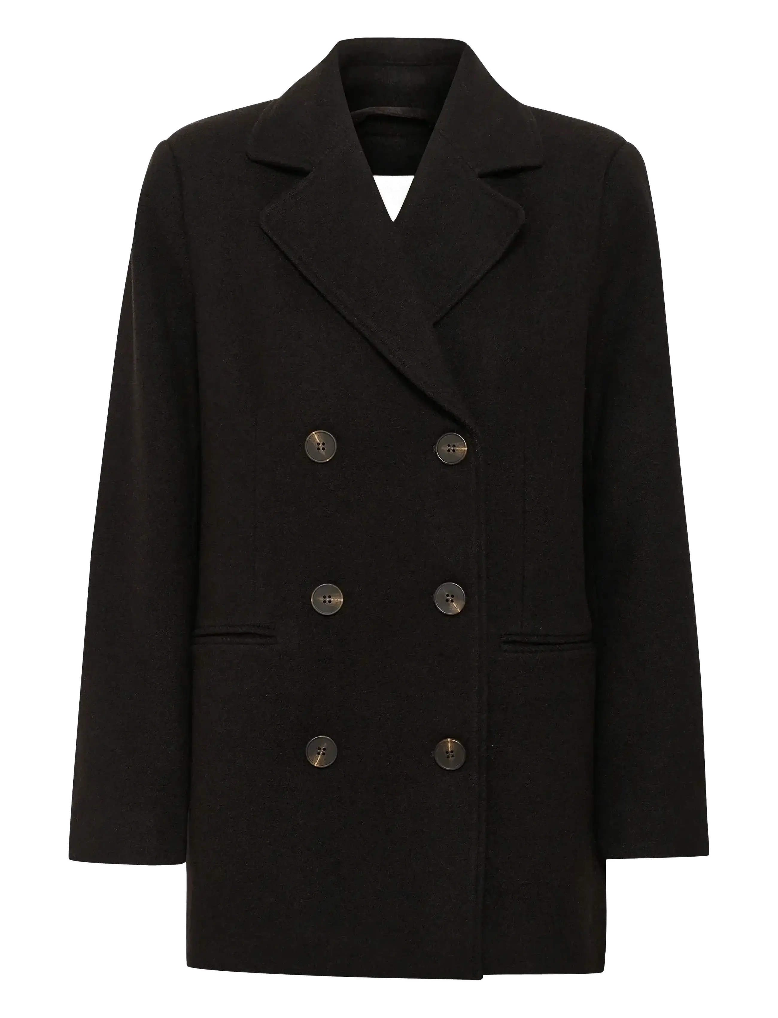 My Essential Wardrobe FrannieMW Short Coat - Jakid ja mantlid - ESPRESSO MELANGE / black