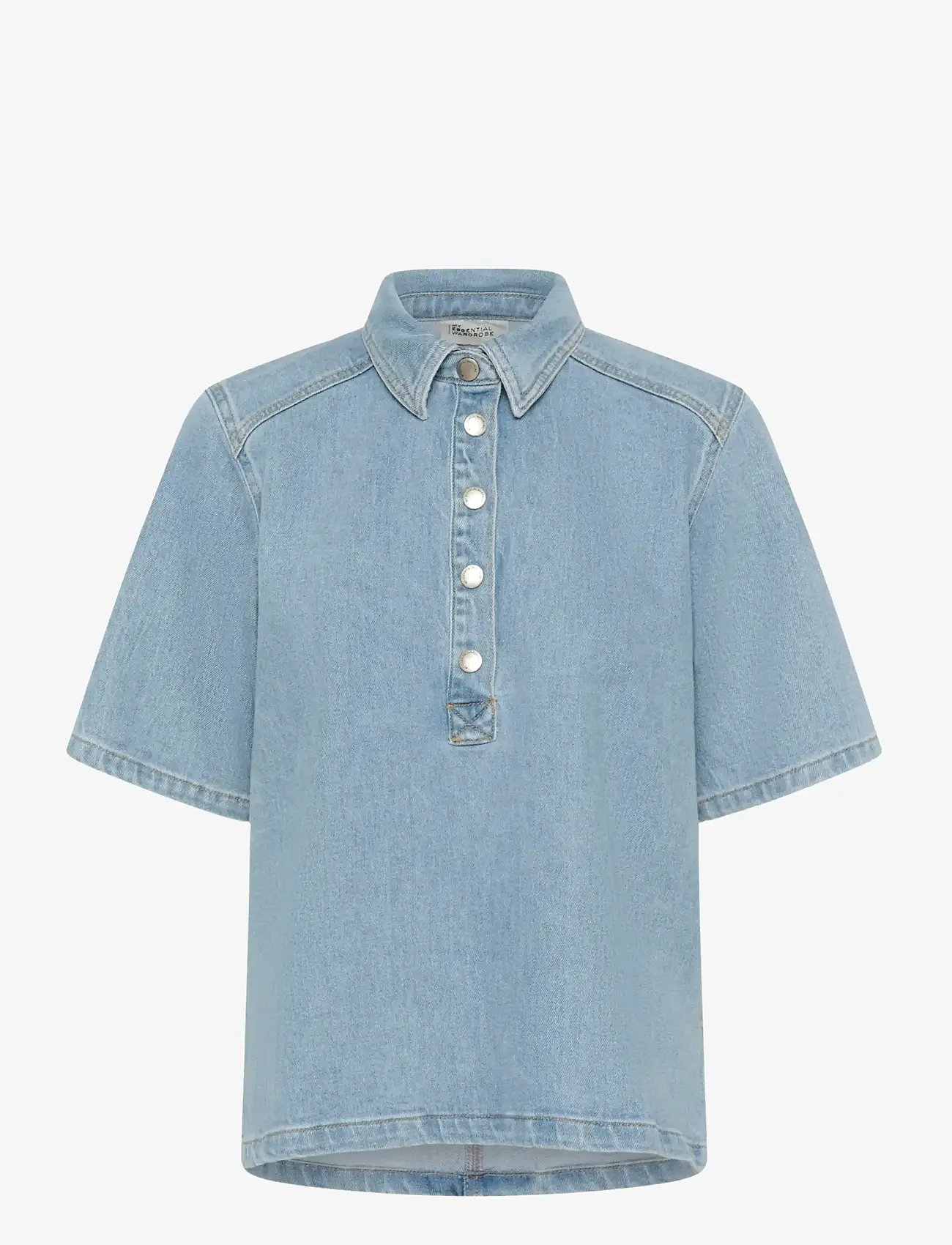 My Essential Wardrobe - AbinaMW 139 Boxy Blouse - denimskjorter - light blue wash - 1