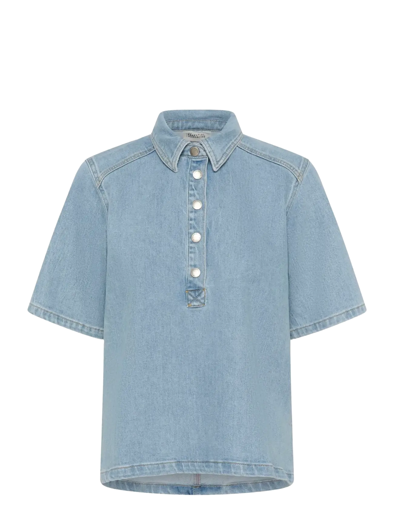My Essential Wardrobe AbinaMW 139 Boxy Blouse - Bluser - LIGHT BLUE WASH / blue