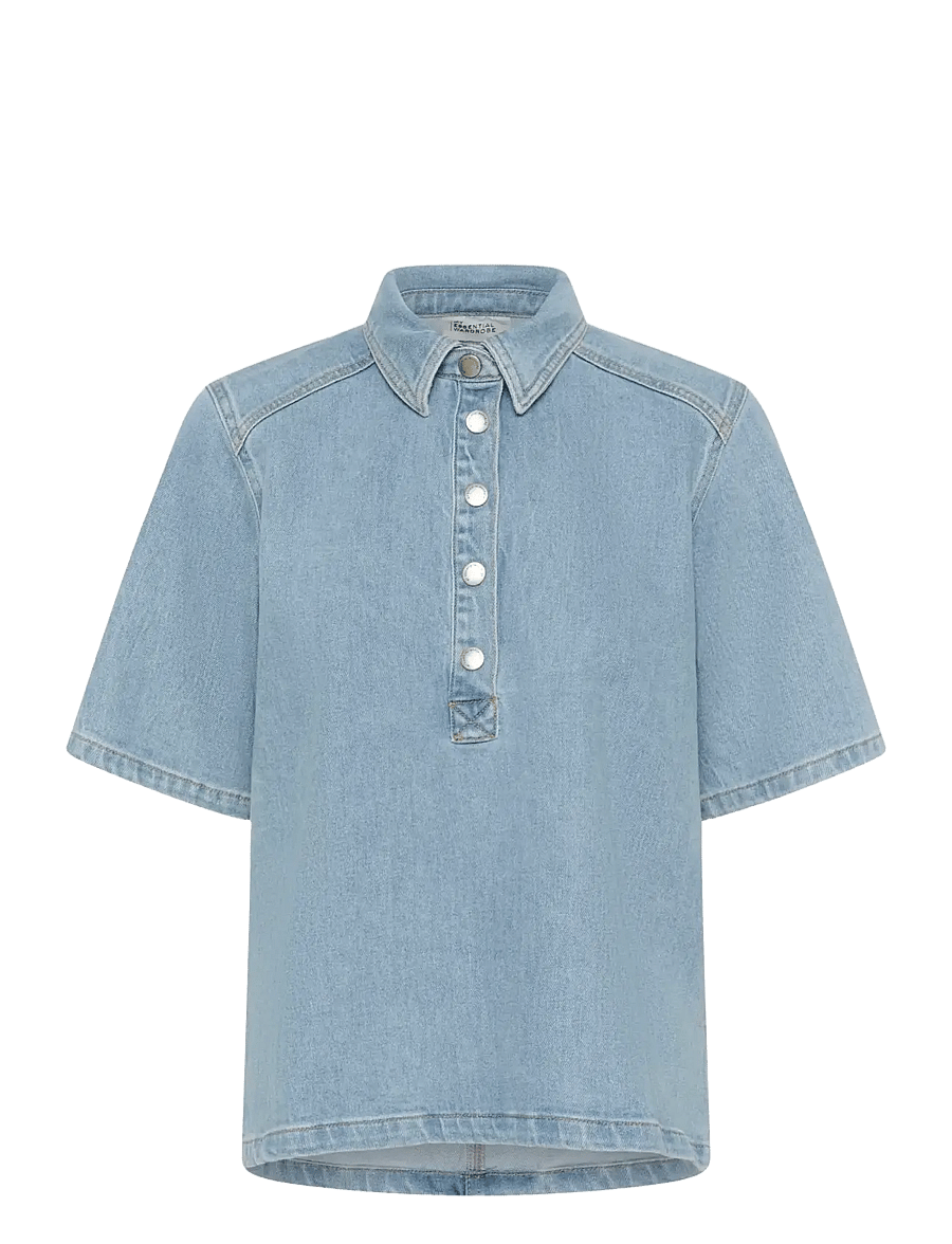 My Essential Wardrobe - AbinaMW 139 Boxy Blouse - jeanshemden - light blue wash - 1