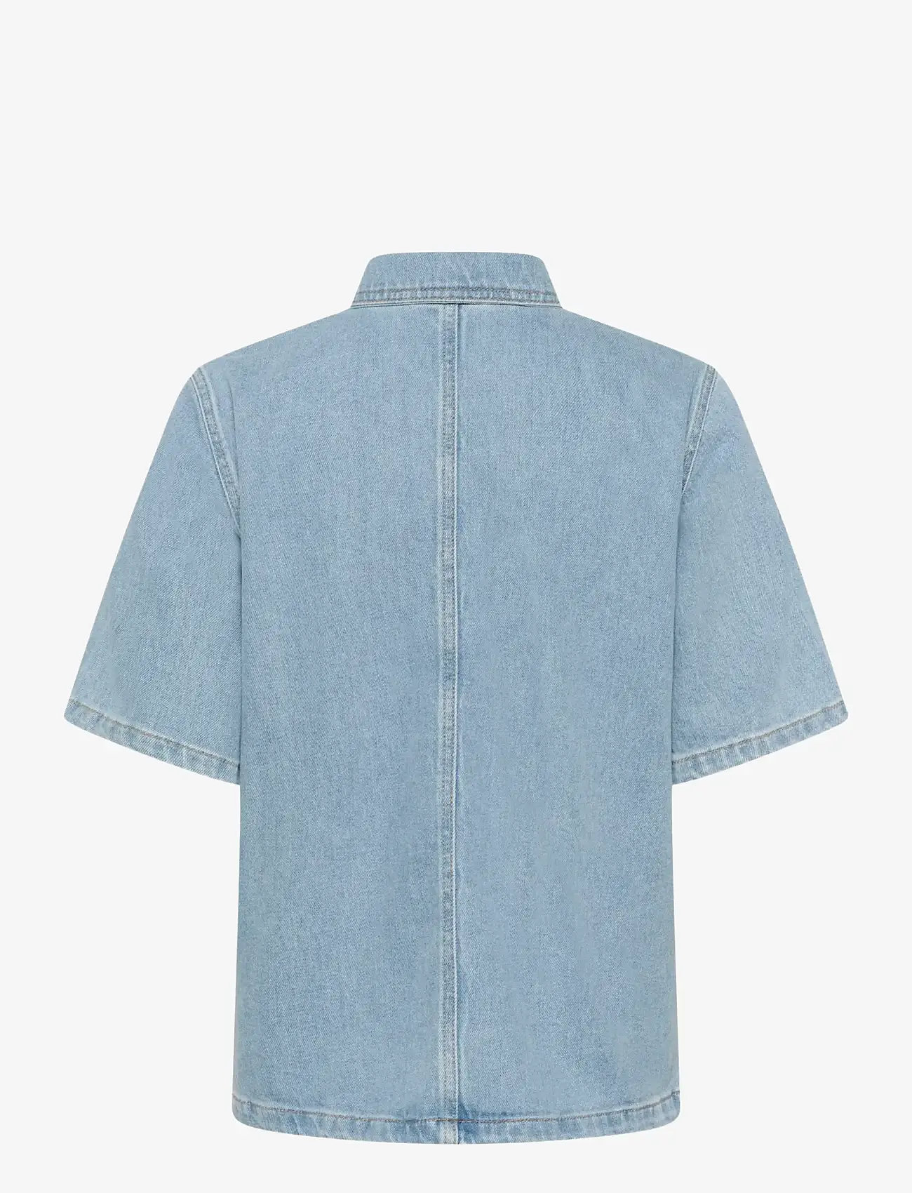 My Essential Wardrobe - AbinaMW 139 Boxy Blouse - denimskjorter - light blue wash - 2